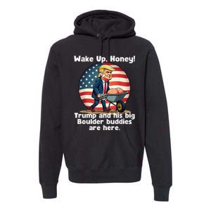 Trump An His Big Boulder Buddies Funny Donald Trump 2024 Premium Hoodie