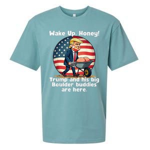 Trump An His Big Boulder Buddies Funny Donald Trump 2024 Sueded Cloud Jersey T-Shirt