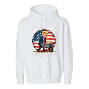 Trump An His Big Boulder Buddies Funny Donald Trump 2024 Garment-Dyed Fleece Hoodie