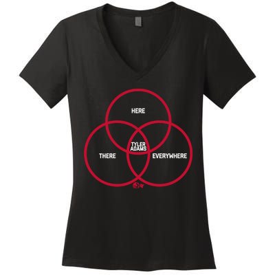 Tyler Adams Here, There, Everywhere USA Soccer Women's V-Neck T-Shirt