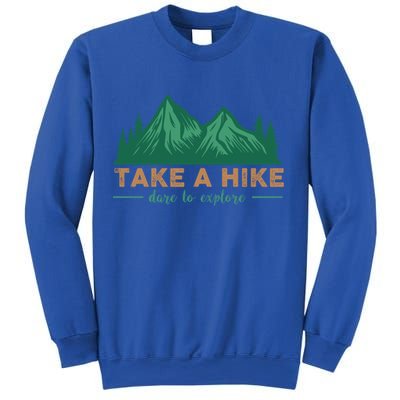 Take A Hike Funny Gift Mountain Adventure Camping Outdoor Retro Gift Sweatshirt
