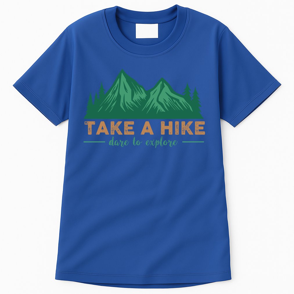 Take A Hike Funny Gift Mountain Adventure Camping Outdoor Retro Gift Tall T-Shirt