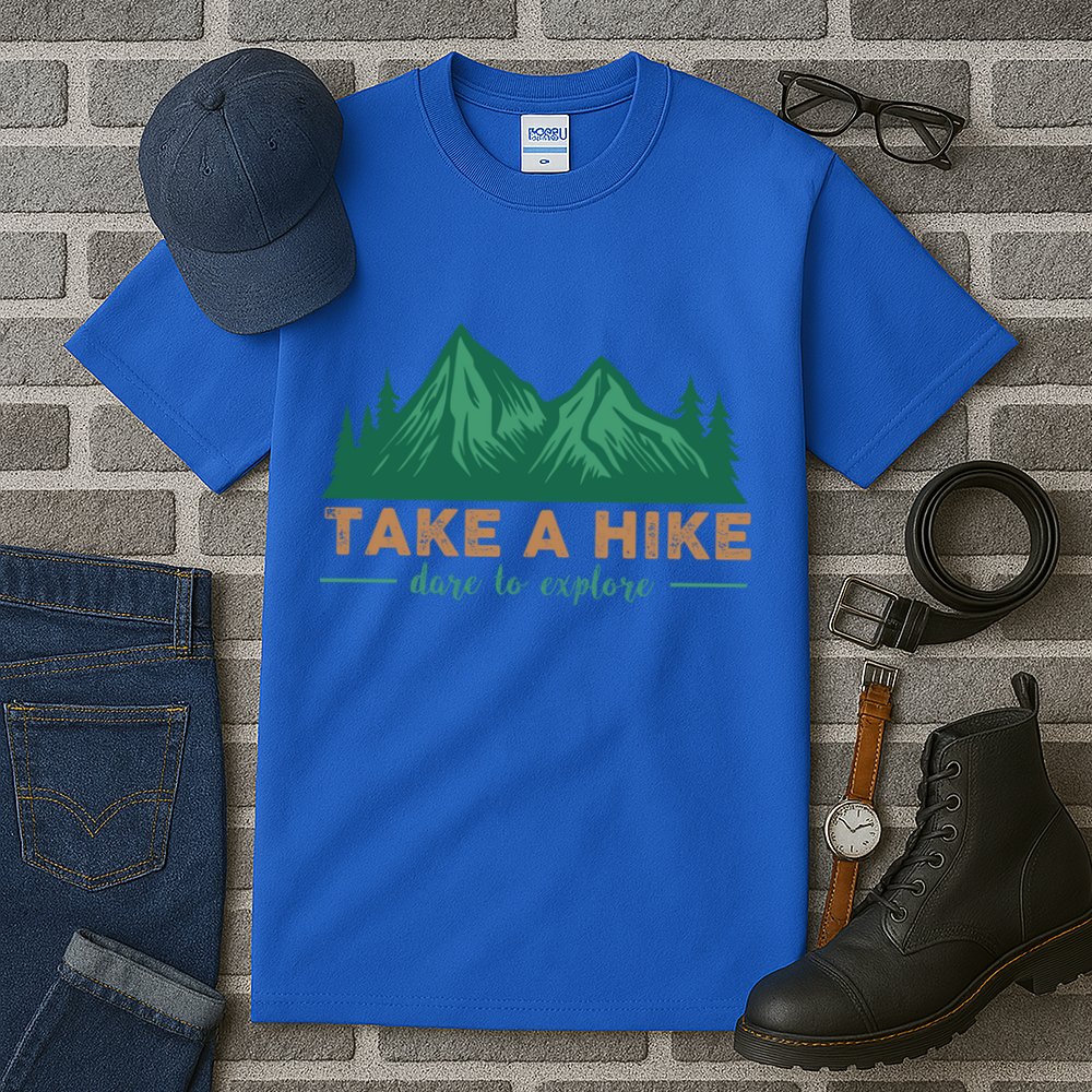 Take A Hike Funny Gift Mountain Adventure Camping Outdoor Retro Gift Tall T-Shirt