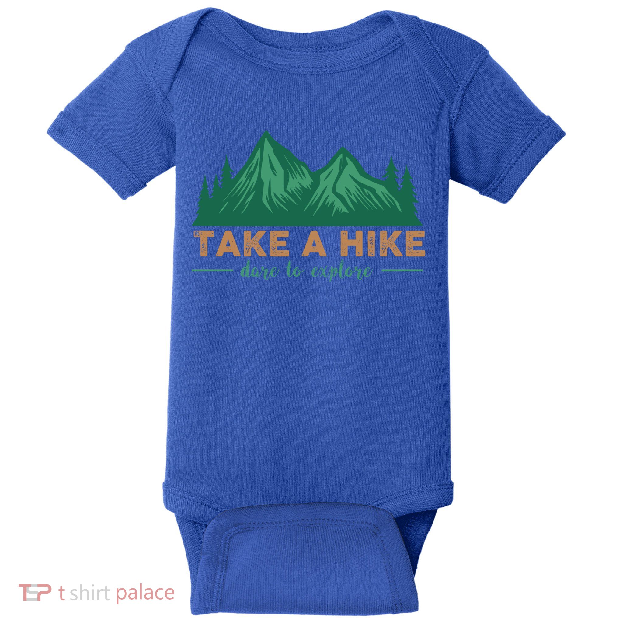 Take A Hike Funny Gift Mountain Adventure Camping Outdoor Retro Gift Baby Bodysuit