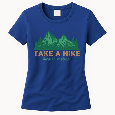 Take A Hike Funny Gift Mountain Adventure Camping Outdoor Retro Gift Womens T-Shirt