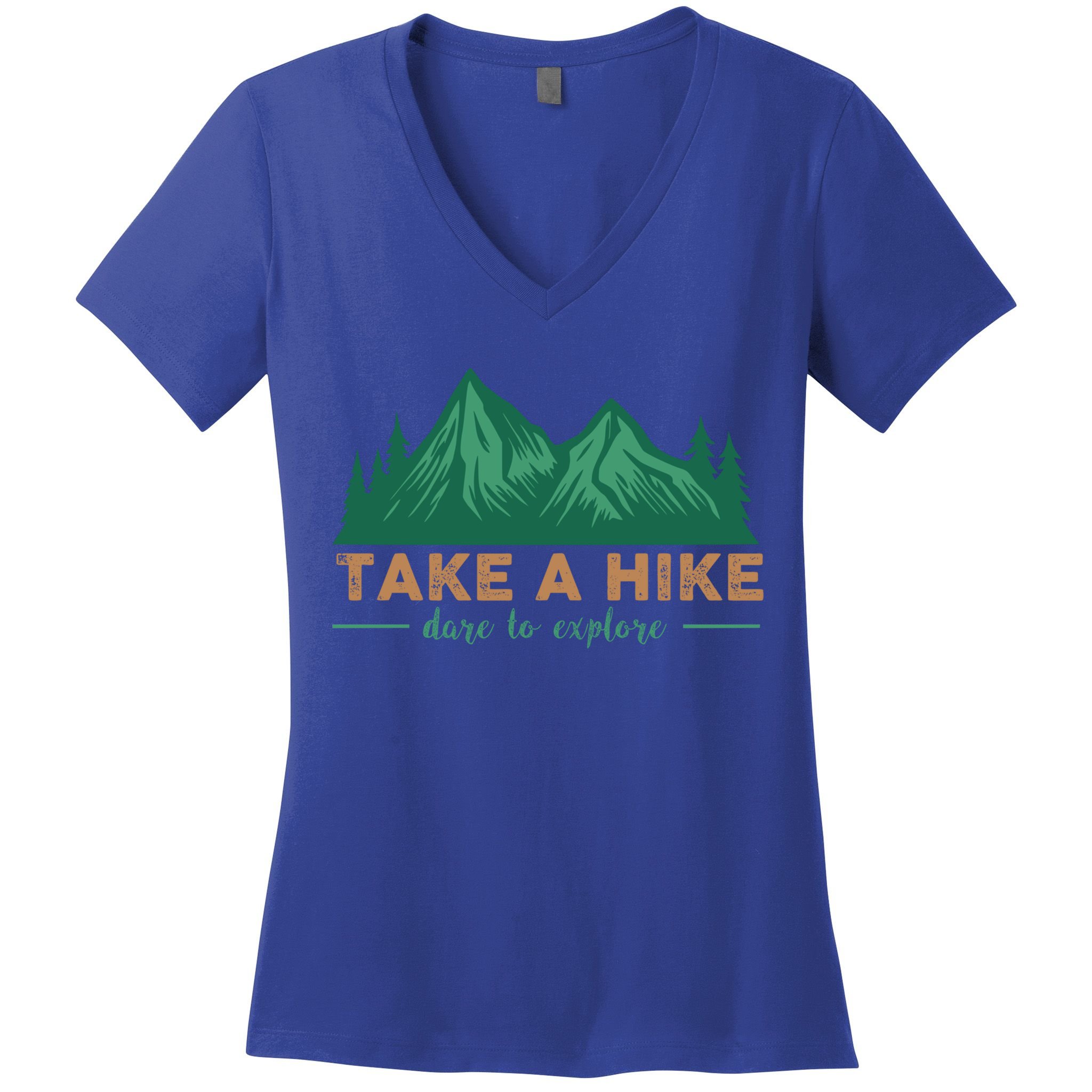 Take A Hike Funny Gift Mountain Adventure Camping Outdoor Retro Gift Women's V-Neck T-Shirt