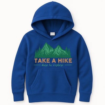 Take A Hike Funny Gift Mountain Adventure Camping Outdoor Retro Gift Kids Hoodie