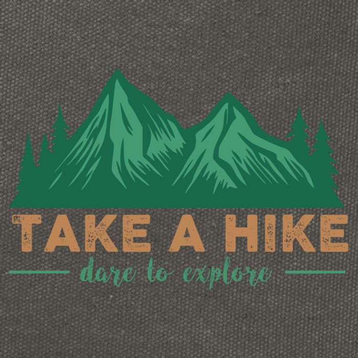 Take A Hike Funny Gift Mountain Adventure Camping Outdoor Retro Gift Cotton Canvas Backpack