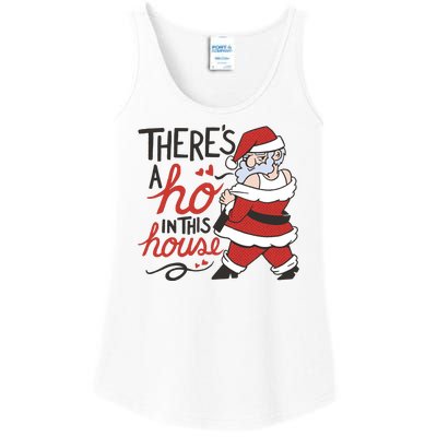 There's A Ho In This House Funny Santa Ladies Essential Tank