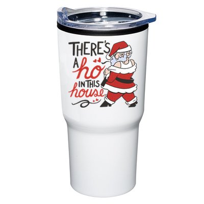 There's A Ho In This House Funny Santa Tumbler