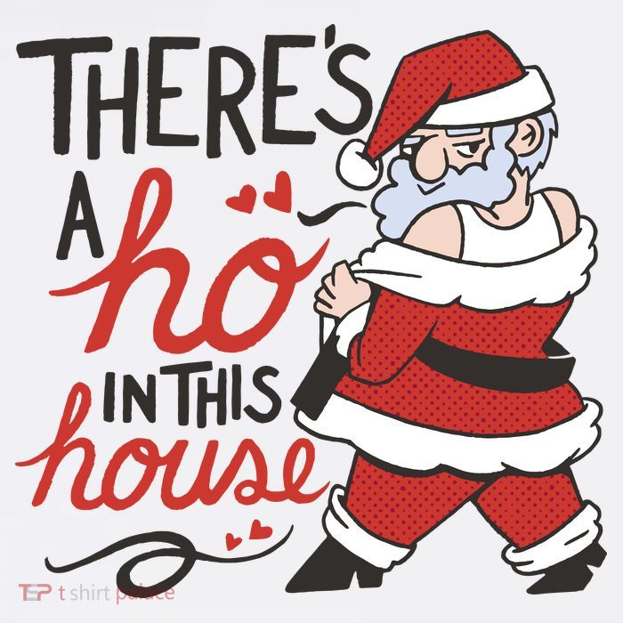 There's A Ho In This House Funny Santa Youth Performance Sprint T-Shirt