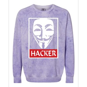 The Anonymous Hacker New Design Colorblast Crewneck Sweatshirt