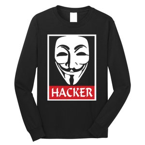 The Anonymous Hacker New Design Long Sleeve Shirt