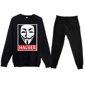 The Anonymous Hacker New Design Premium Crewneck Sweatsuit Set