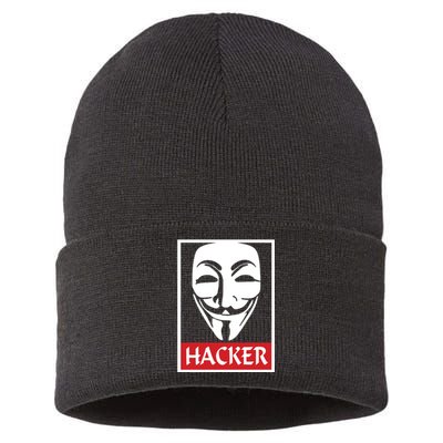 The Anonymous Hacker New Design Sustainable Knit Beanie