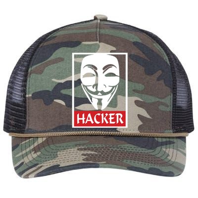 The Anonymous Hacker New Design Retro Rope Trucker Hat Cap