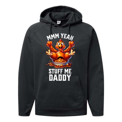 Thanksgiving Adult Humor Tacky Dirty Turkey Funny Performance Fleece Hoodie