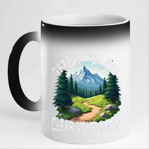 Take A Hike Clear Your Mind Refresh Your Soul Nature Lover 11oz Black Color Changing Mug