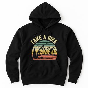 Take A Hike Retro Hiker Outdoors Camping Nature Hiking Hoodie