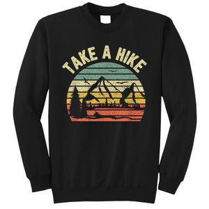 Take A Hike Retro Hiker Outdoors Camping Nature Hiking Sweatshirt