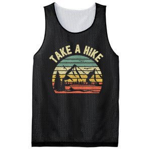 Take A Hike Retro Hiker Outdoors Camping Nature Hiking Mesh Reversible Basketball Jersey Tank