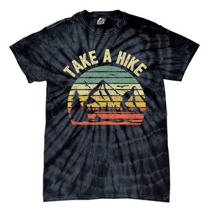 Take A Hike Retro Hiker Outdoors Camping Nature Hiking Tie-Dye T-Shirt