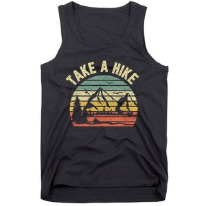 Take A Hike Retro Hiker Outdoors Camping Nature Hiking Tank Top