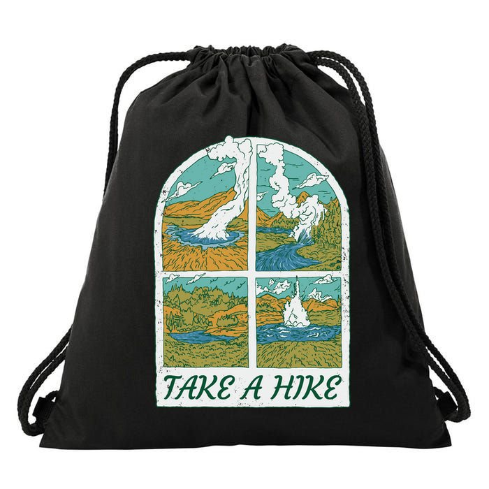 Take A Hike Drawstring Bag