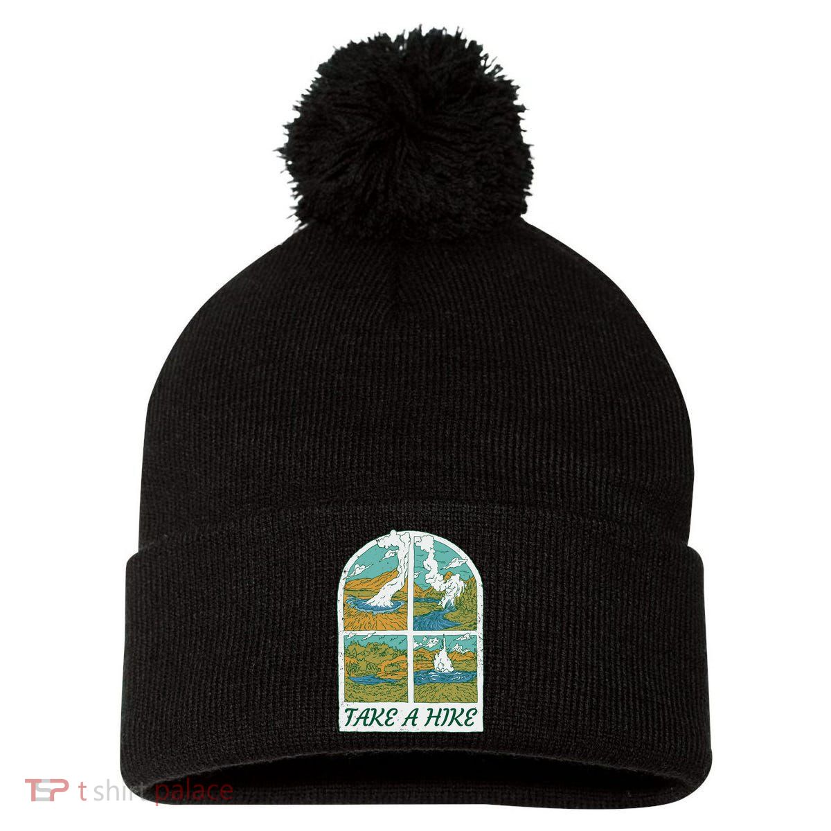 Take A Hike Pom Pom 12in Knit Beanie