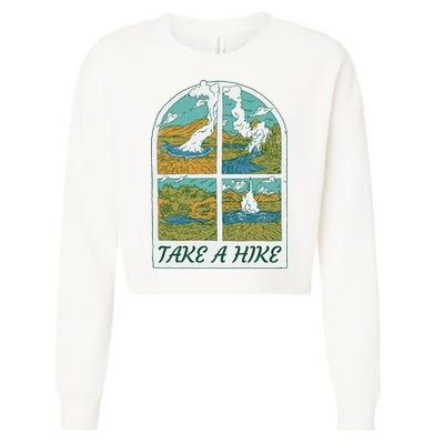 Take A Hike Cropped Pullover Crew