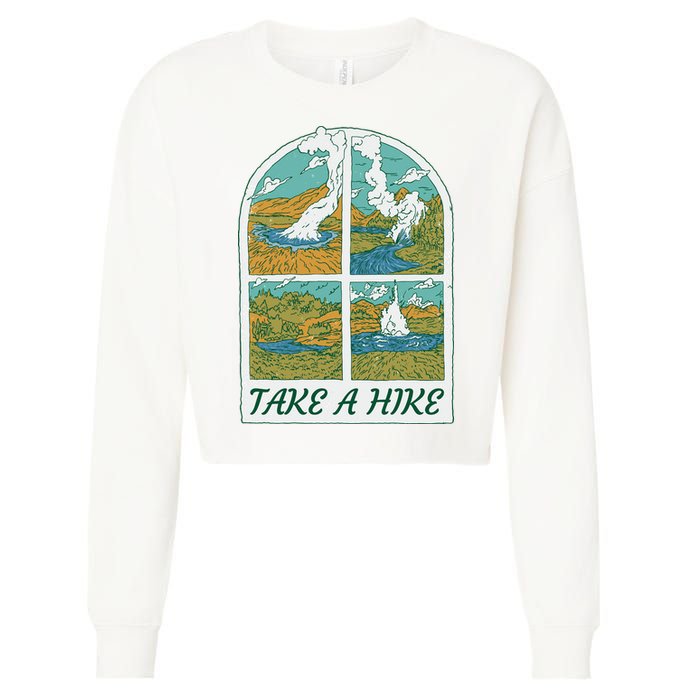 Take A Hike Cropped Pullover Crew