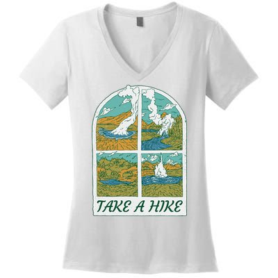 Take A Hike Women's V-Neck T-Shirt