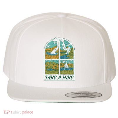 Take A Hike Wool Snapback Cap