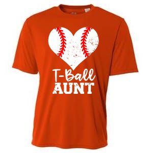 Tball Aunt Heart Funny Tee Ball Aunt Gift Cooling Performance Crew T-Shirt