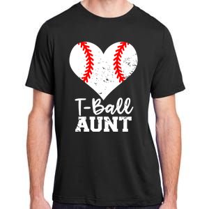 Tball Aunt Heart Funny Tee Ball Aunt Gift Adult ChromaSoft Performance T-Shirt