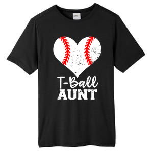 Tball Aunt Heart Funny Tee Ball Aunt Gift Tall Fusion ChromaSoft Performance T-Shirt