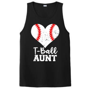 Tball Aunt Heart Funny Tee Ball Aunt Gift PosiCharge Competitor Tank