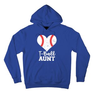 Tball Aunt Heart Funny Tee Ball Aunt Gift Hoodie