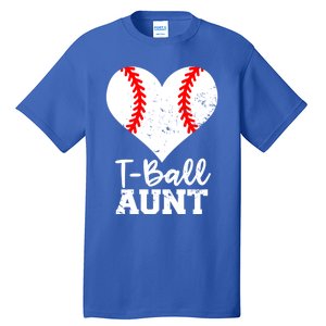 Tball Aunt Heart Funny Tee Ball Aunt Gift Tall T-Shirt