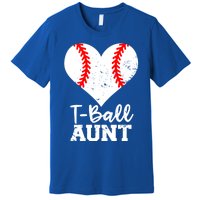 Tball Aunt Heart Funny Tee Ball Aunt Gift Premium T-Shirt