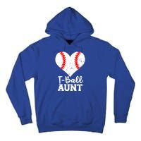 Tball Aunt Heart Funny Tee Ball Aunt Gift Tall Hoodie