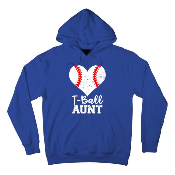 Tball Aunt Heart Funny Tee Ball Aunt Gift Tall Hoodie