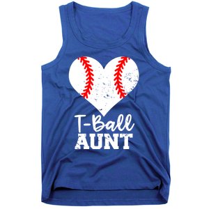 Tball Aunt Heart Funny Tee Ball Aunt Gift Tank Top