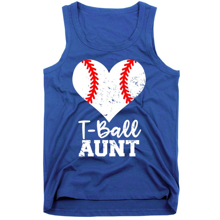 Tball Aunt Heart Funny Tee Ball Aunt Gift Tank Top