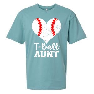 Tball Aunt Heart Funny Tee Ball Aunt Gift Sueded Cloud Jersey T-Shirt