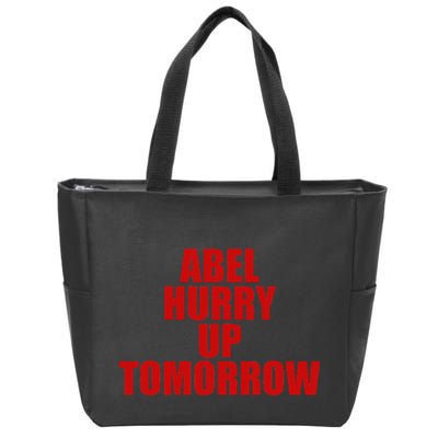 Trend Abel Hurry Up Tomorrow Fan Zip Tote Bag