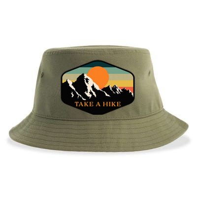 Take A Hike Retro Vintage Outdoor Hiking Sustainable Bucket Hat