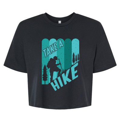 Take A Hike Walking Mountain Camping Hiking Gift Bella+Canvas Jersey Crop Tee