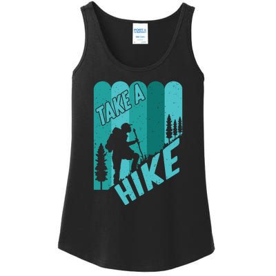 Take A Hike Walking Mountain Camping Hiking Gift Ladies Essential Tank