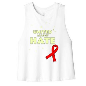 Together Against Hate World Aids Awareness Day Gift Women's Racerback Cropped Tank